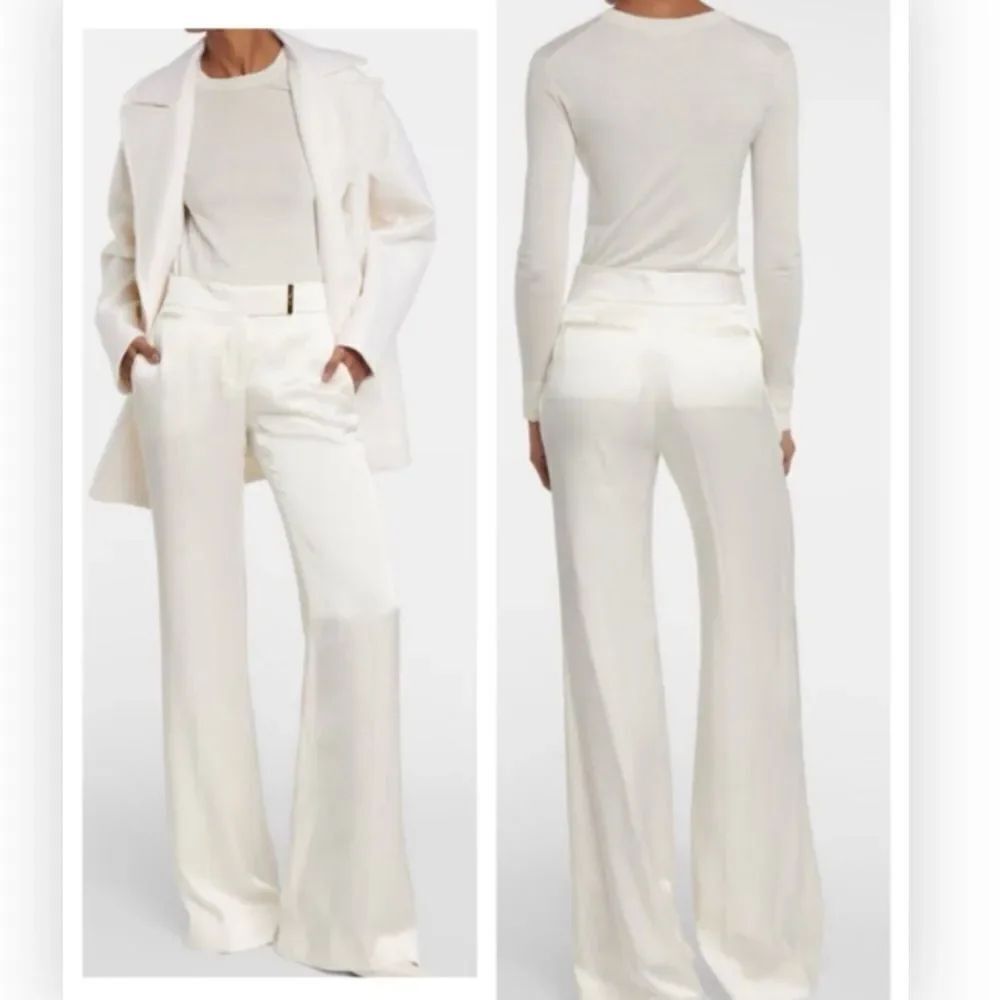 Tom Ford Women's Wide-Leg Satin Pants NWT Size 46 $1320